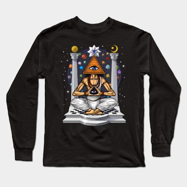 Illuminati Pyramid Long Sleeve T-Shirt by underheaven